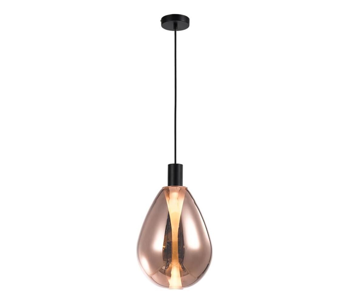 Lustr na lanku DENSO 1xG9/5W/230V pr. 20 cm měděná/černá 31-51356