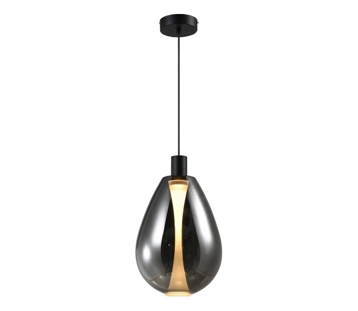 Lustr na lanku DENSO 1xGU10/10W/230V pr. 30 cm černý chrom 31-51387