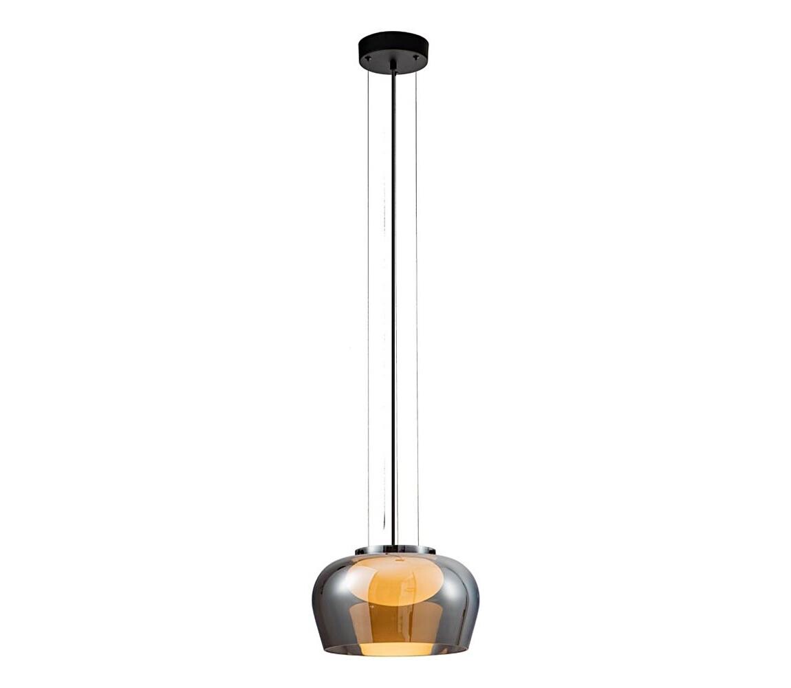 Lustr na lanku INSIEME 1xGX53/10W/230V pr. 35 cm kouřová černá 31-50878