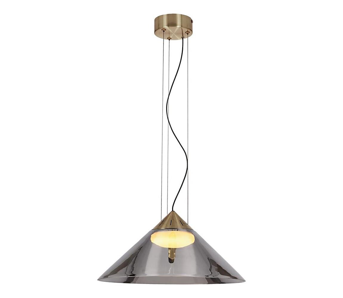 Lustr na lanku PRESTO 1xGX53/10W/230V pr. 34 cm zlatá/kouřová šedá 31-51073