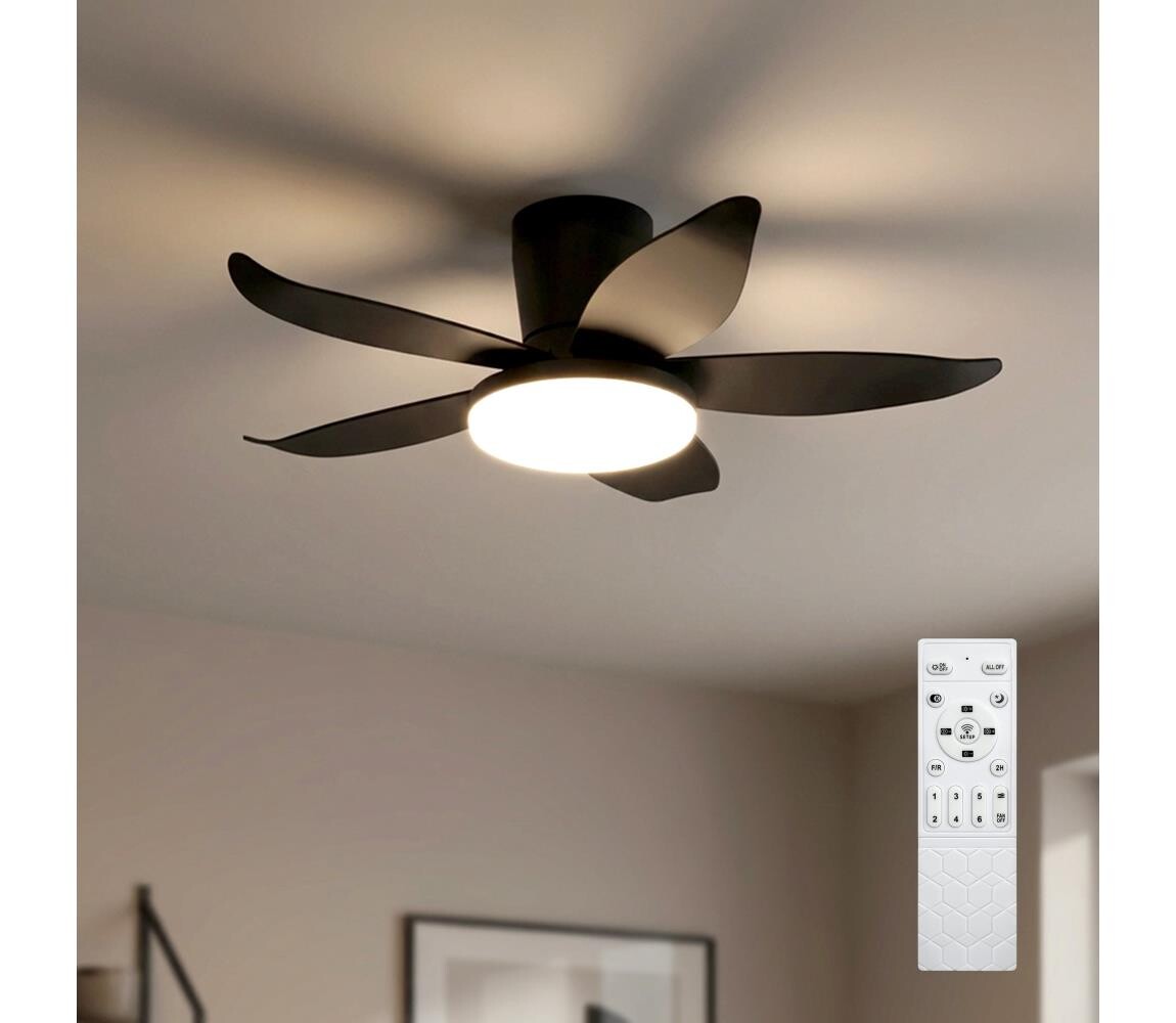 Brilagi - LED Stmívatelný stropní látor LED/32W/230V pr. 95 cm černá + DO WF-OSD-183-BLK