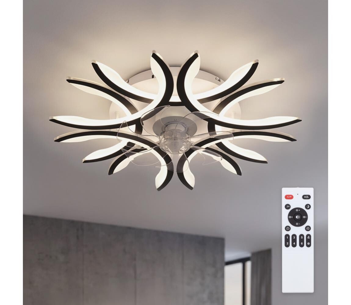 Brilagi - LED Stmívatelný stropní látor LED/70W/230V pr. 76 cm černá + DO WF-OSD-120-BLK
