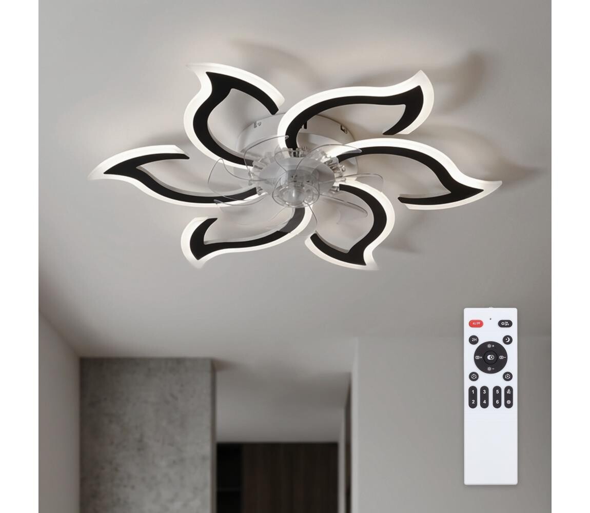 Brilagi - LED Stmívatelný stropní látor LED/34W/230V pr. 83 cm černá + DO WF-OSD-114-BLK