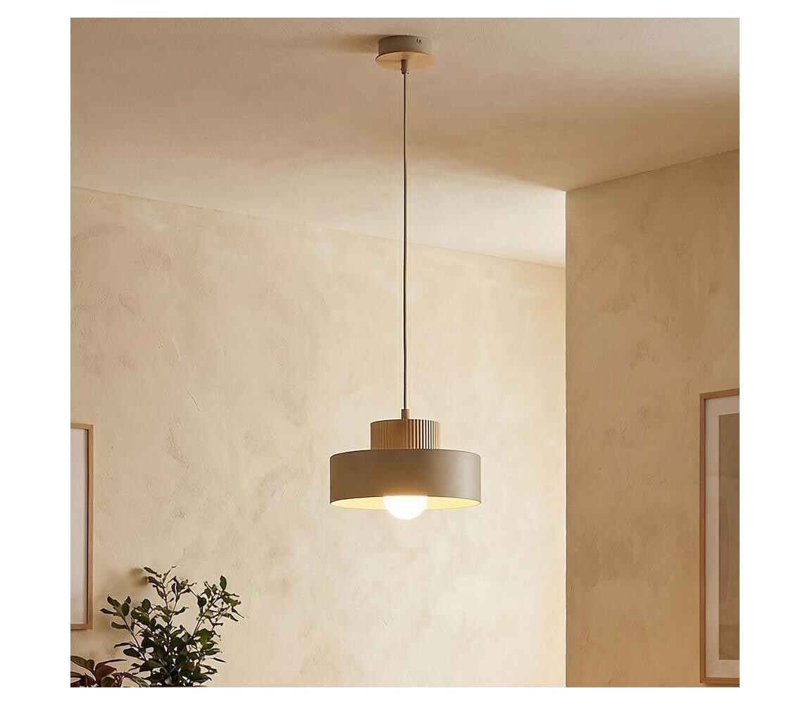 EMIBIG Lustr na lanku KIVI 1xE27/15W/230V béžová 1668/1S