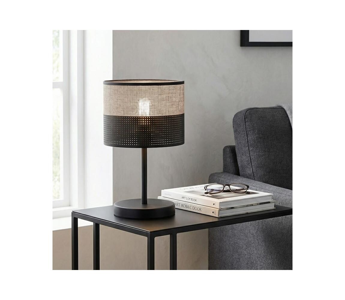 EMIBIG Stolní lampa KARBON 1xE27/15W/230V černá/šedá 1652/LN1