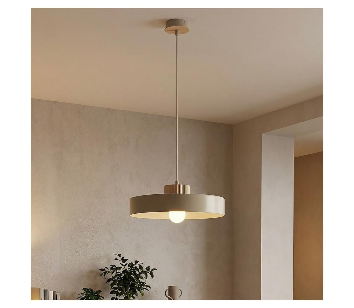 EMIBIG Lustr na lanku KIVI 1xE27/15W/230V béžová 1668/1L