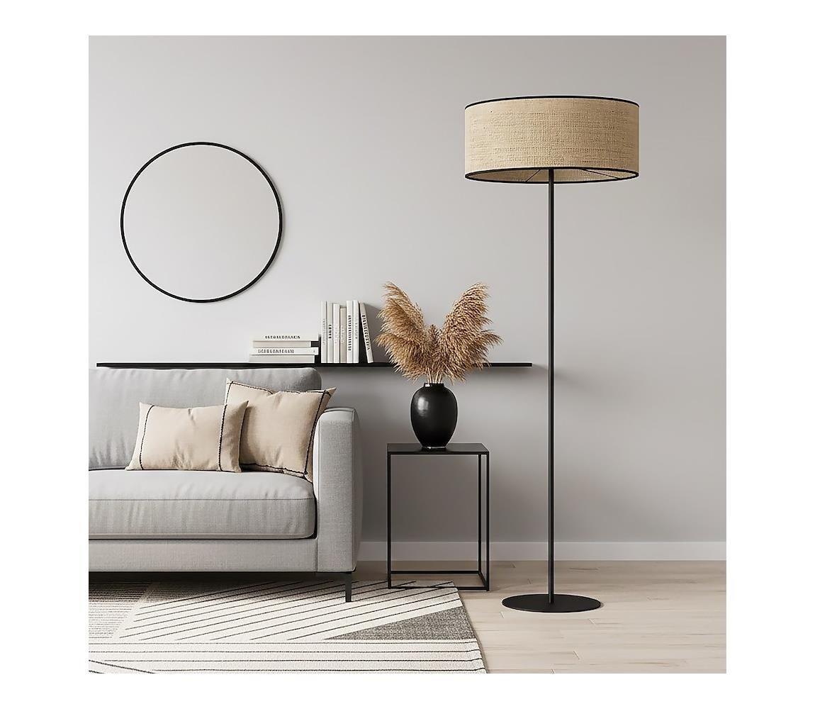 EMIBIG Stojací lampa ECO 1xE27/15W/230V béžová/ratan 1654/LP1