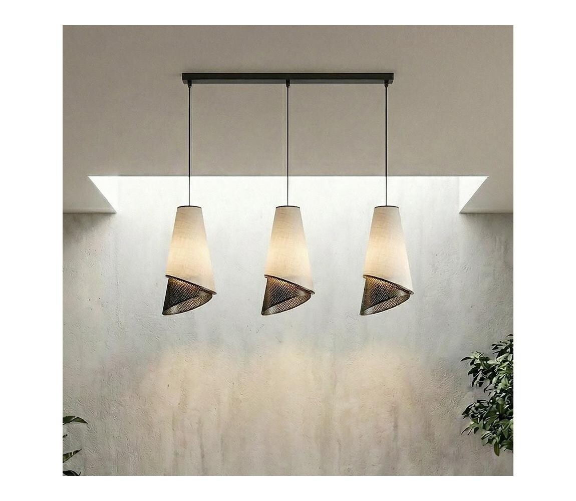 EMIBIG Lustr na lanku MODA 3xE27/15W/230V šedá/černá 1619/3