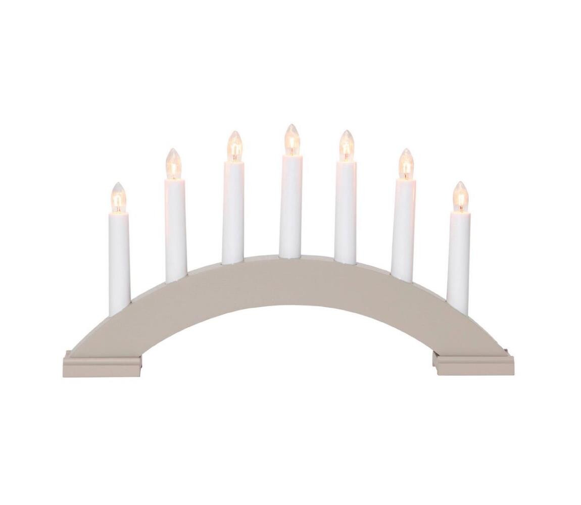 Eglo 410448 - Vánoční svícen BEA 7xE10/3W/230V šedá 283-17