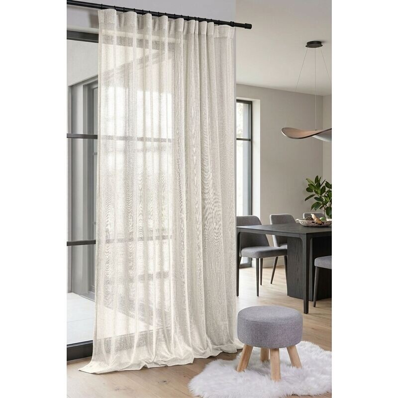 Záclona markizeta, Hrubé plátýnko s olůvkem, smetanová 320 cm