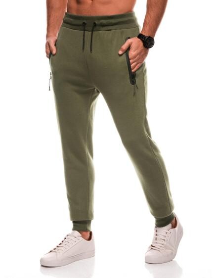 Pánské jednotné tepláky BASIC joggers - zelené V6 EM-PABS-0108