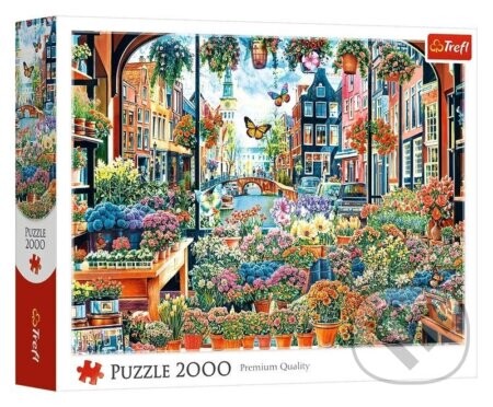 Puzzle Květinářství v Amsterdamu 2000 dílků - Trefl