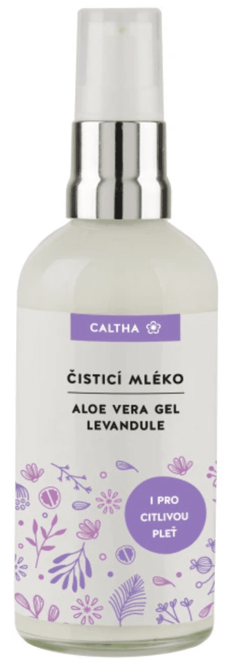 Caltha Čisticí mléko, aloe vera gel a levandule, 100 ml