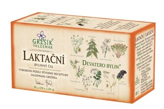 GREŠÍK čaj Devatero bylin Laktační 20 n.s. DMT 02/2026
