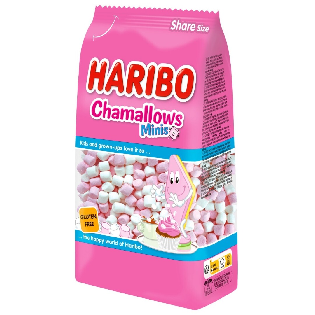 HARIBO Chamallows Minis - Pěnové cukrovinky mini mix barev 150 g