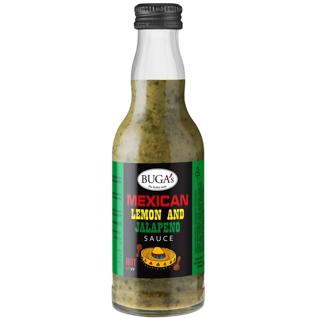 BUGA BUGA'S Mexická omáčka s citronem a jalapeno sklo 215 g