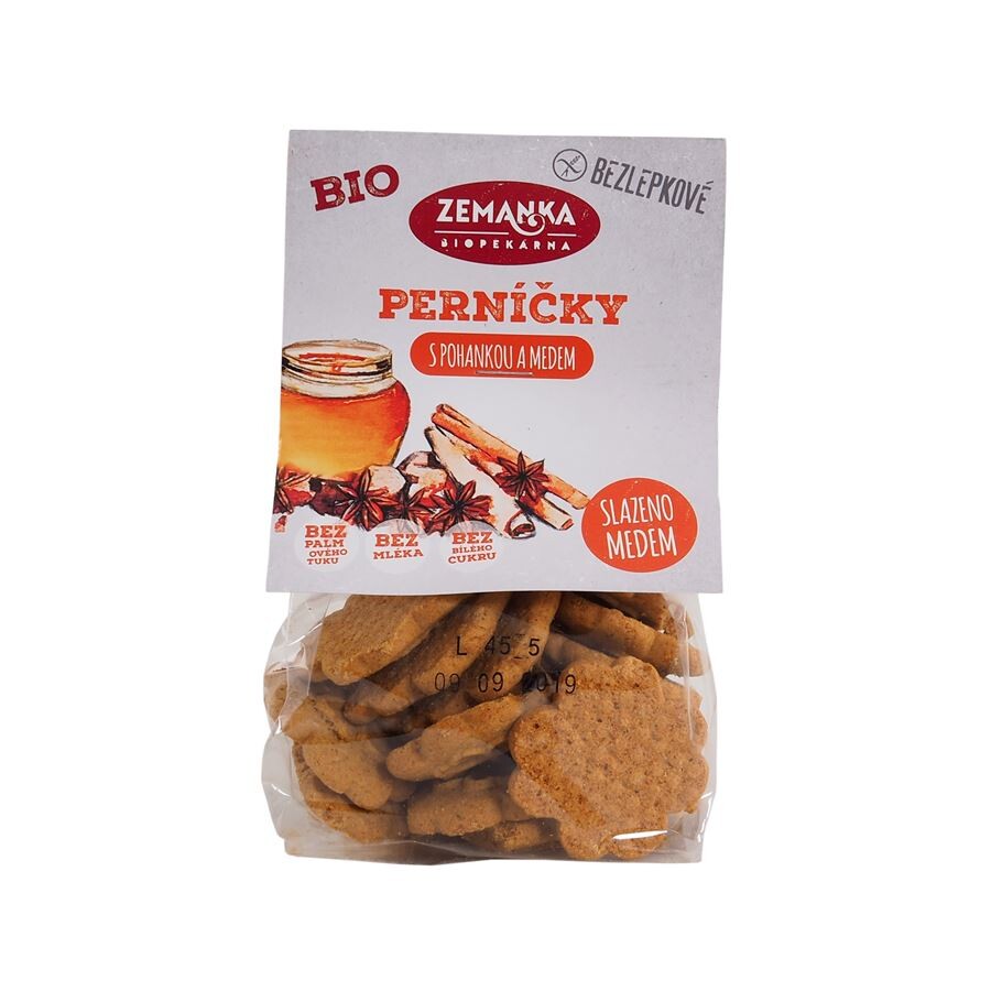 Zemanka Bezlepkové pohankové bio perníčky 100 g DMT 03/2026