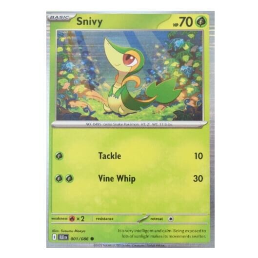 Pokémon promo karta Snivy z Poster Collection Black and White
