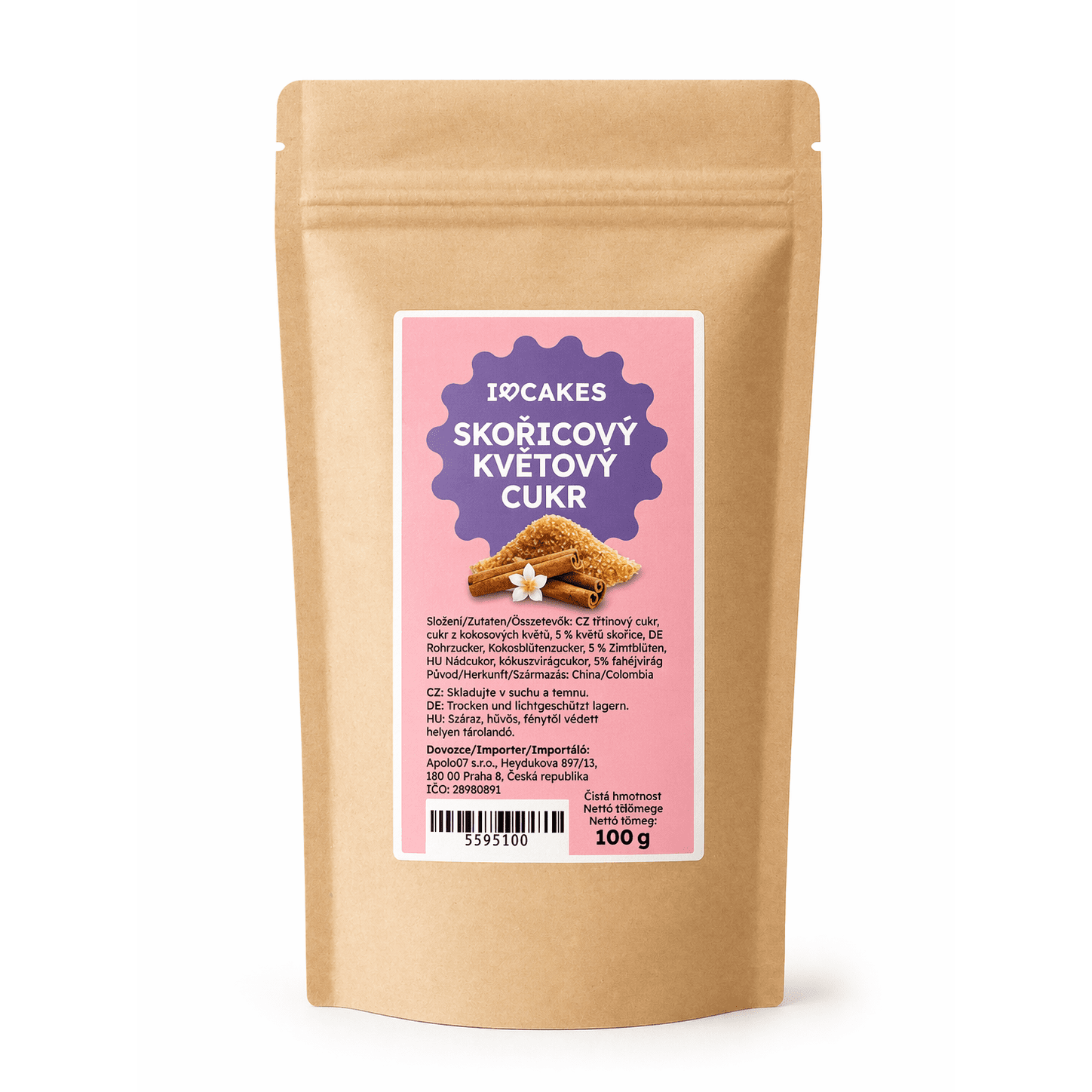 Skořicový květový cukr 100g - I LOVE CAKES