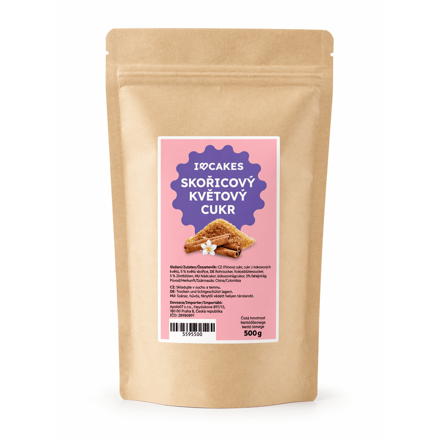 Skořicový květový cukr 500g - I LOVE CAKES