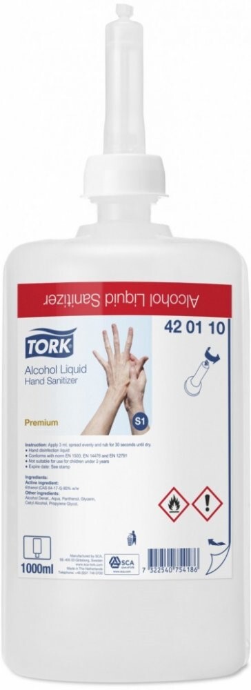 420110 Tork Alcohol tekutý dezinfekční prostředek, 1 l