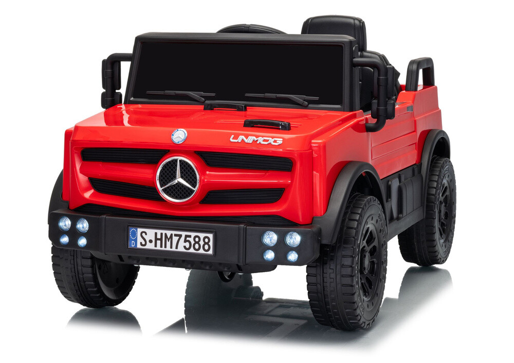 mamido Elektrické autíčko Mercedes Unimog červené