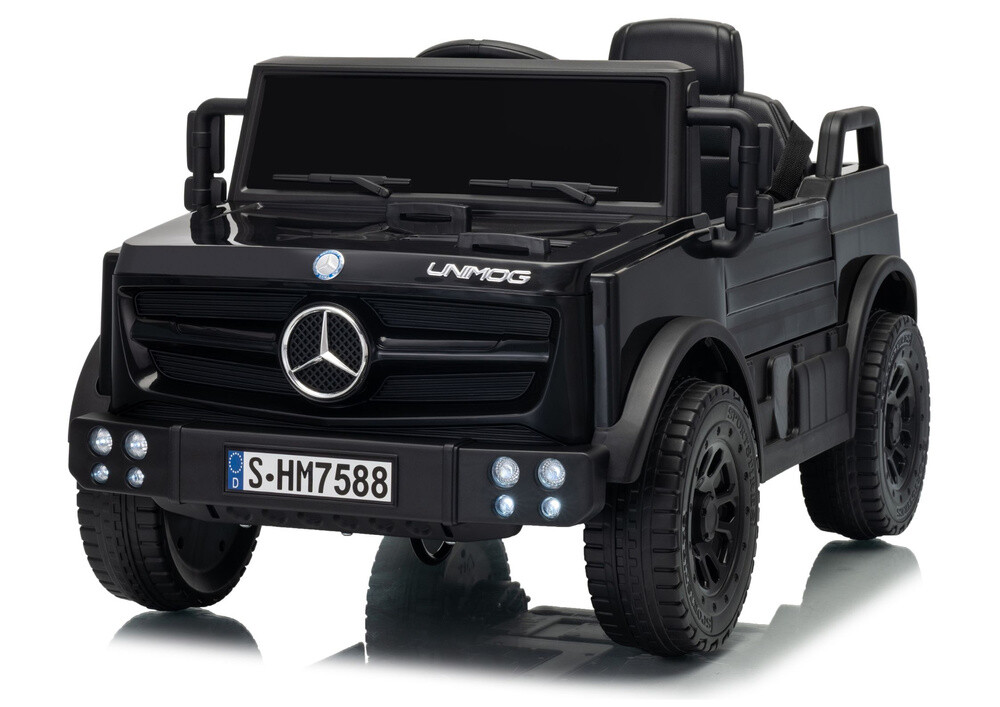 mamido Elektrické autíčko Mercedes Unimog černé