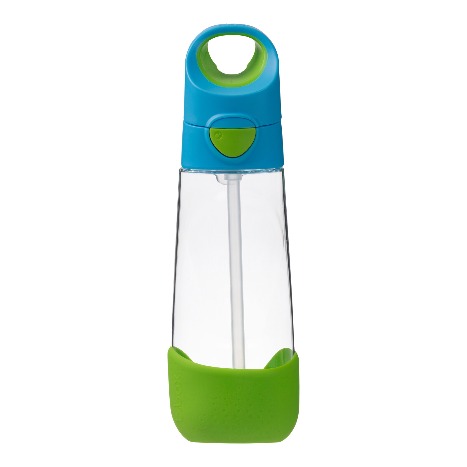 B.box láhev na pití s brčkem 600ml - modro/zelená