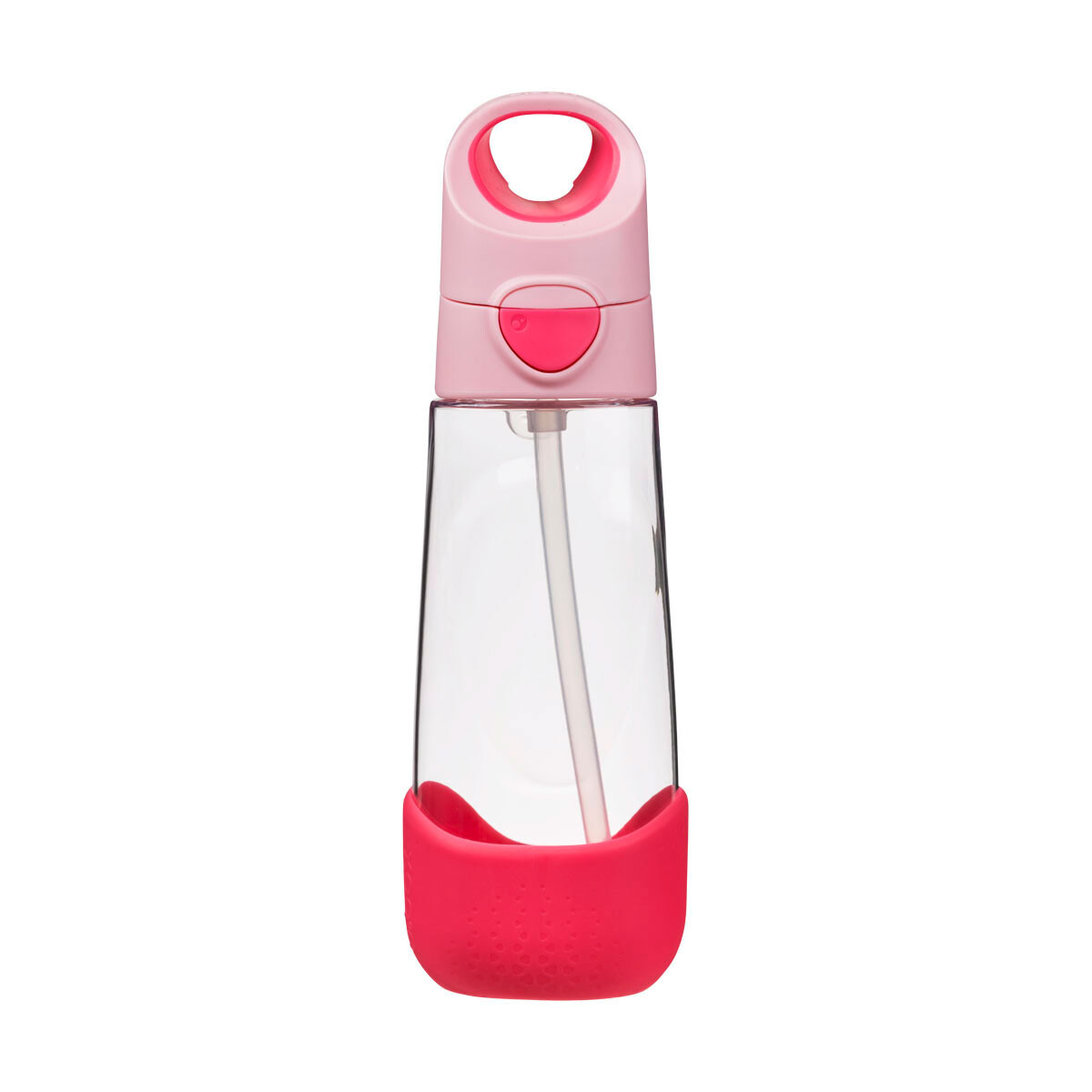 B.box láhev na pití s brčkem 600ml - flamingo