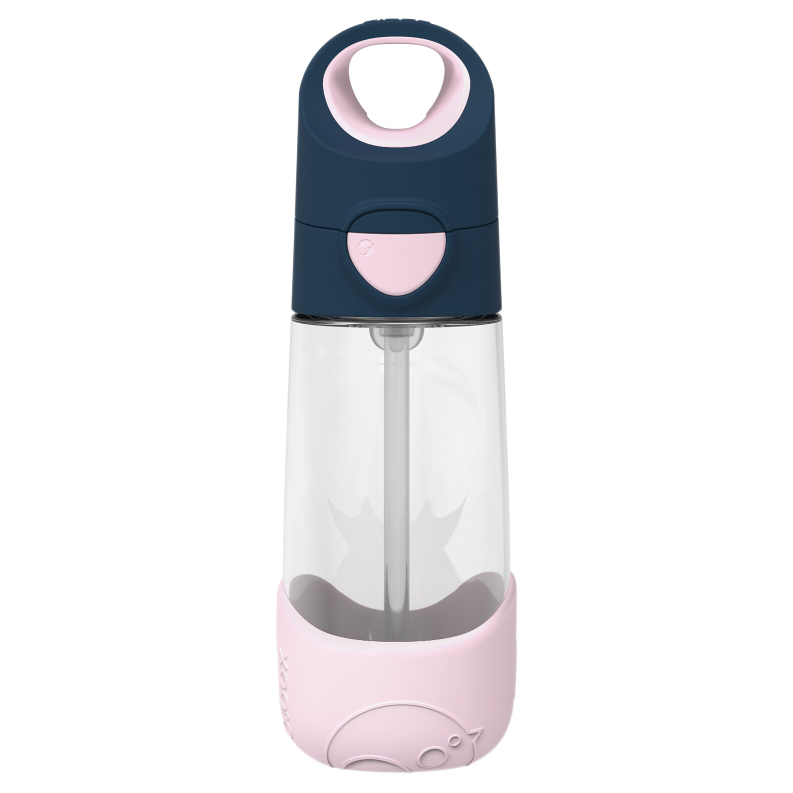 B.box láhev na pití s brčkem 450ml - indigo