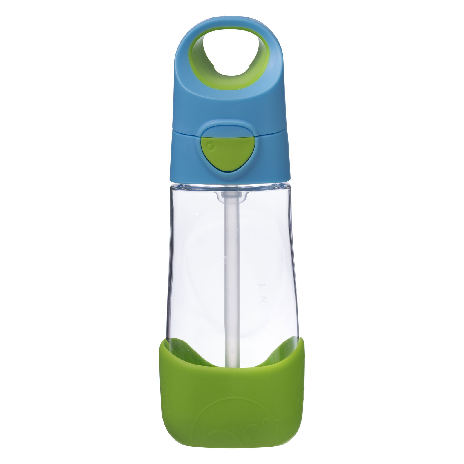 B.box láhev na pití s brčkem 450ml - modro/zelená