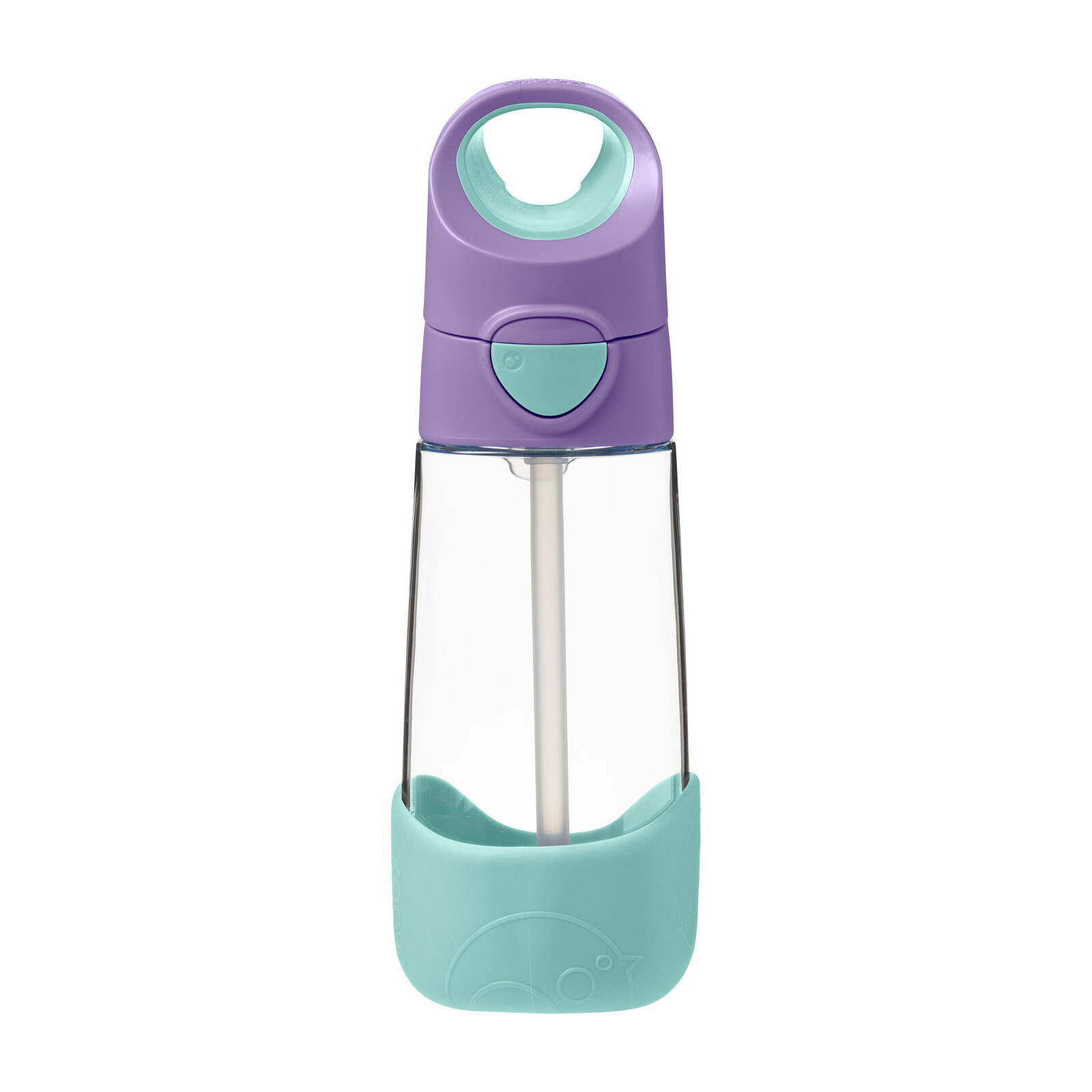 B.box láhev na pití s brčkem 450ml - lilac pop