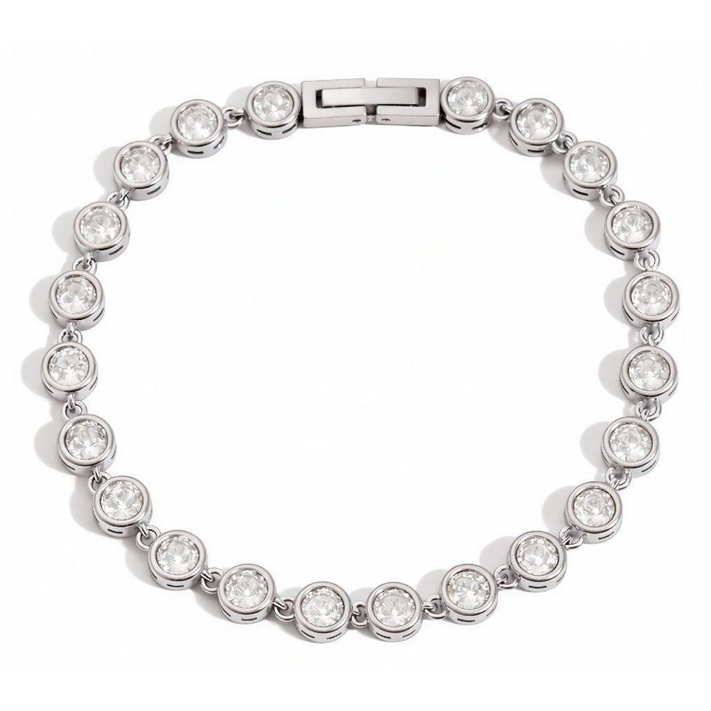 ELENYS Crystal Dot – náramek z prémiové oceli Délka náramku: 17,5 cm