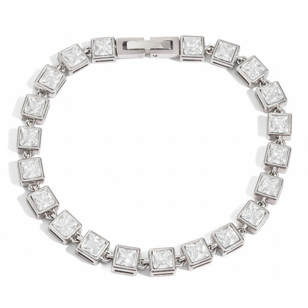 ELENYS Bold Square – náramek z prémiové oceli Délka náramku: 17,5 cm