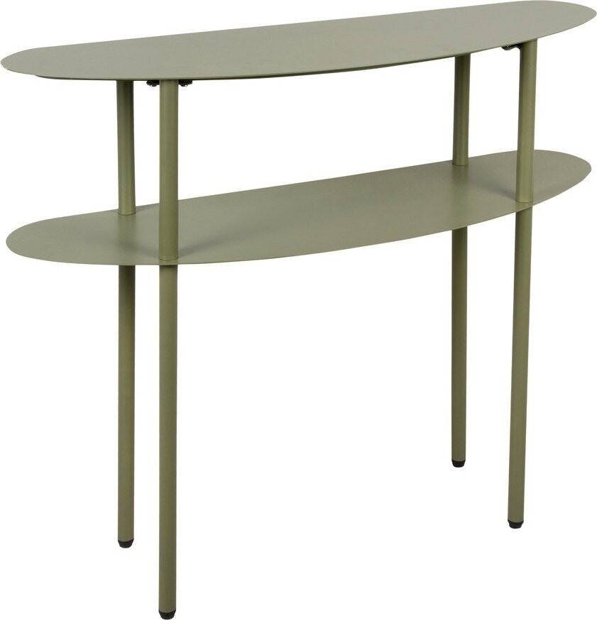Zelený kovový konzolový stolek 28x90 cm Riqueza – Leitmotiv