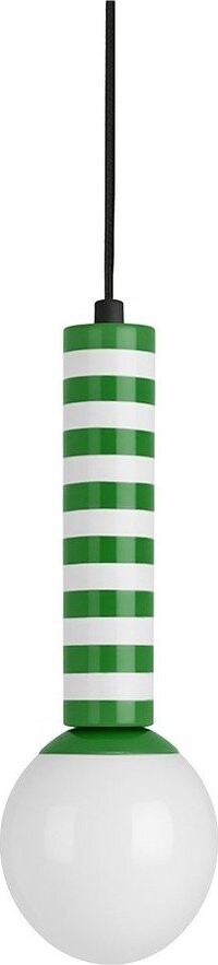 Zelené kovové závěsné svítidlo ø 12 cm Rayado Retro – Leitmotiv
