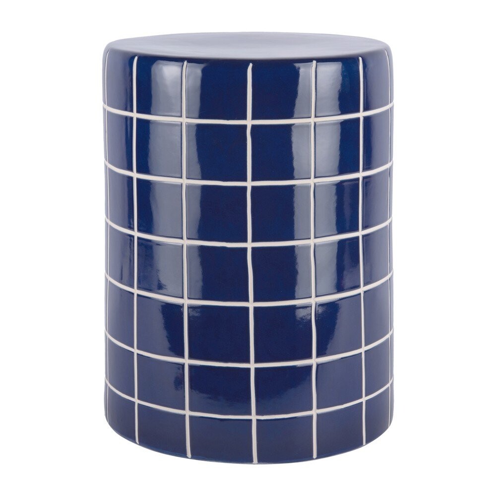 Keramický kulatý odkládací stolek ø 33 cm Retro Tiles – Leitmotiv