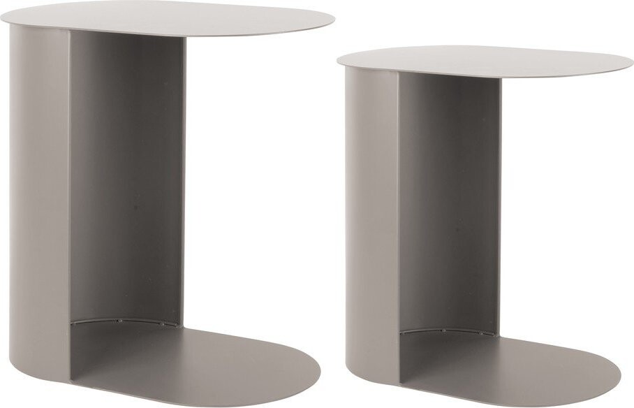 Kovové odkládací stolky v sadě 2 ks 30x45 cm Riqueza Oval – Leitmotiv