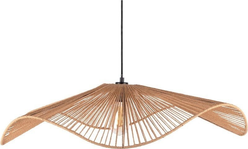 Kovové závěsné svítidlo v přírodní barvě se stínidlem z papírového výpletu ø 80 cm Sombra – Leitmotiv