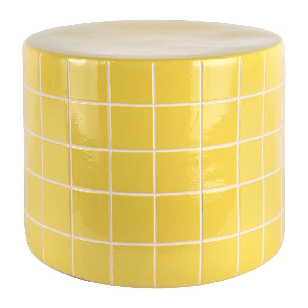 Keramický kulatý odkládací stolek ø 42 cm Retro Tiles – Leitmotiv
