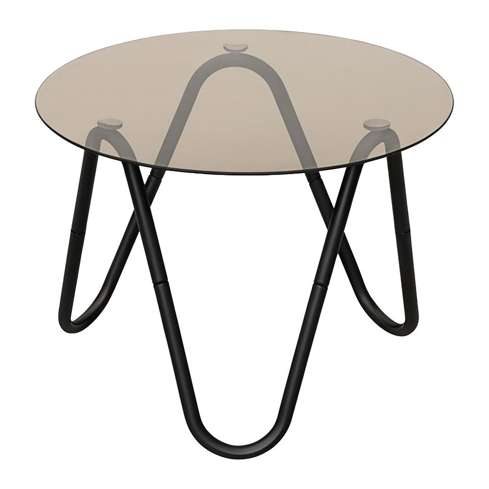 Kulatý odkládací stolek se skleněnou deskou ø 50 cm Ventana Round – Leitmotiv