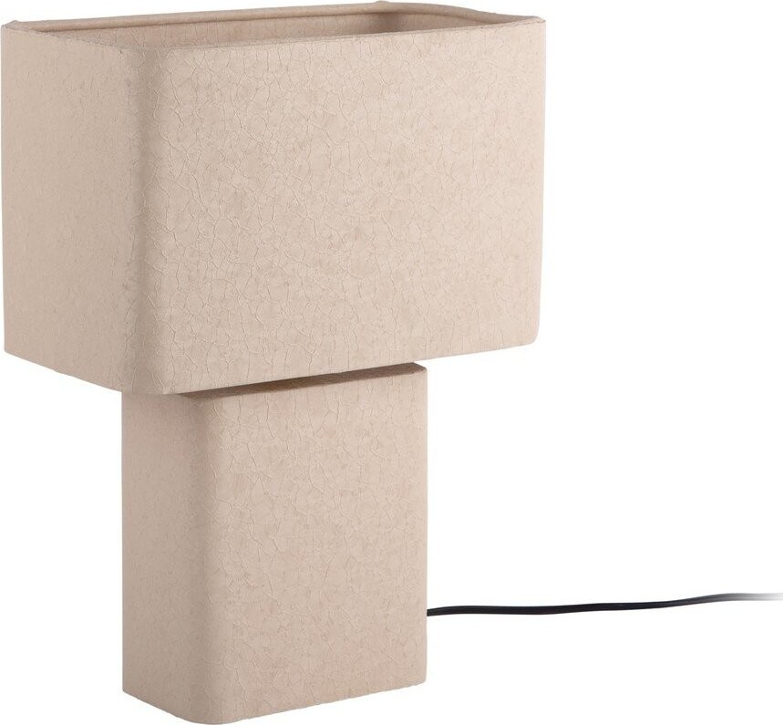 Béžová kovová stolní lampa (výška 33 cm) Boaz Recto – Leitmotiv
