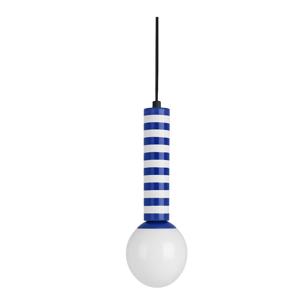 Modré kovové závěsné svítidlo ø 12 cm Rayado Retro – Leitmotiv