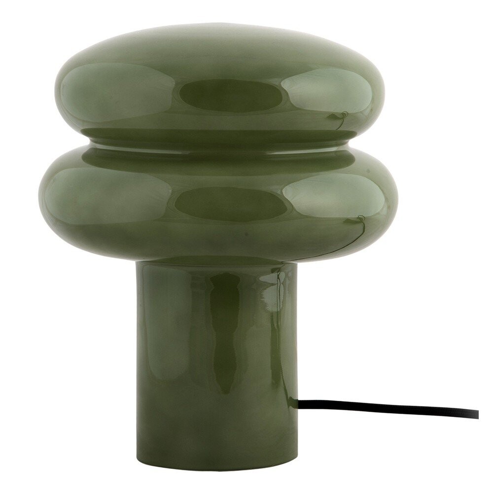 Zelená skleněná stolní lampa (výška 24 cm) Incesante – Leitmotiv