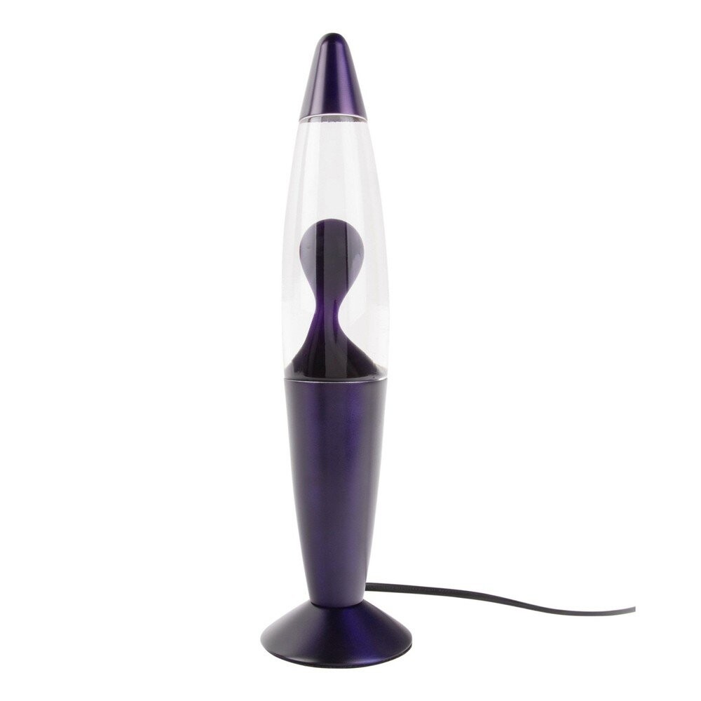 Fialová skleněná lávová lampa (výška 35,5 cm) Funky Rocket Lava – Leitmotiv