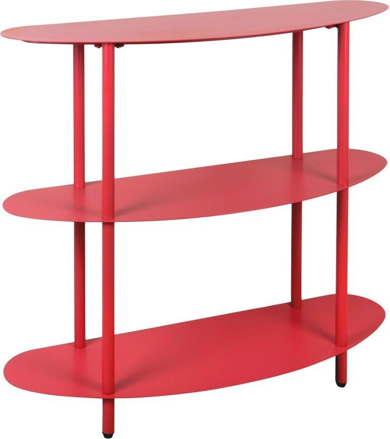 Červený kovový regál 90x82x28 cm Cool Retro – Leitmotiv