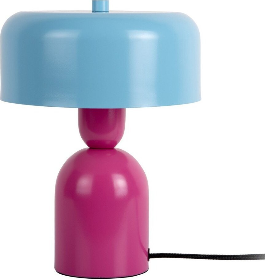 Modrá/růžová kovová stolní lampa (výška 24 cm) Double Funky – Leitmotiv