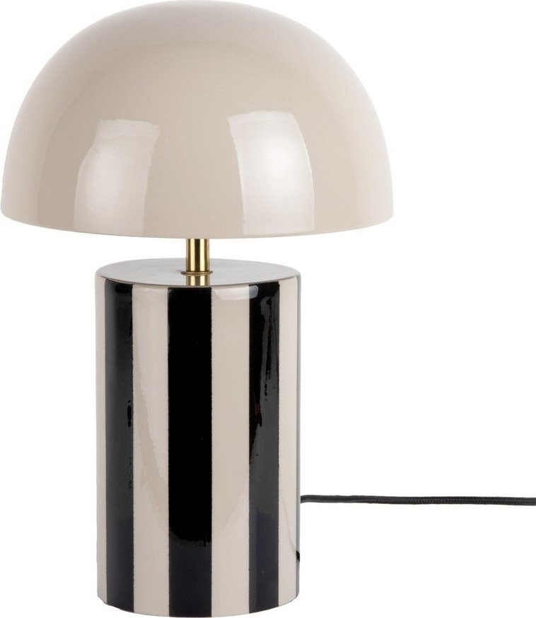 Černá/taupe kovová stolní lampa (výška 34 cm) Rayado – Leitmotiv