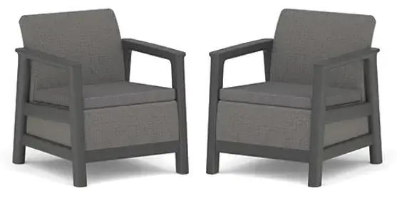 Keter SCANDI LINEA DUO SET - grey/grafit