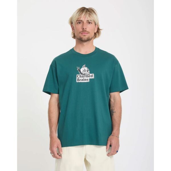 Triko Volcom Charmed Brains S/S - Modrá - L
